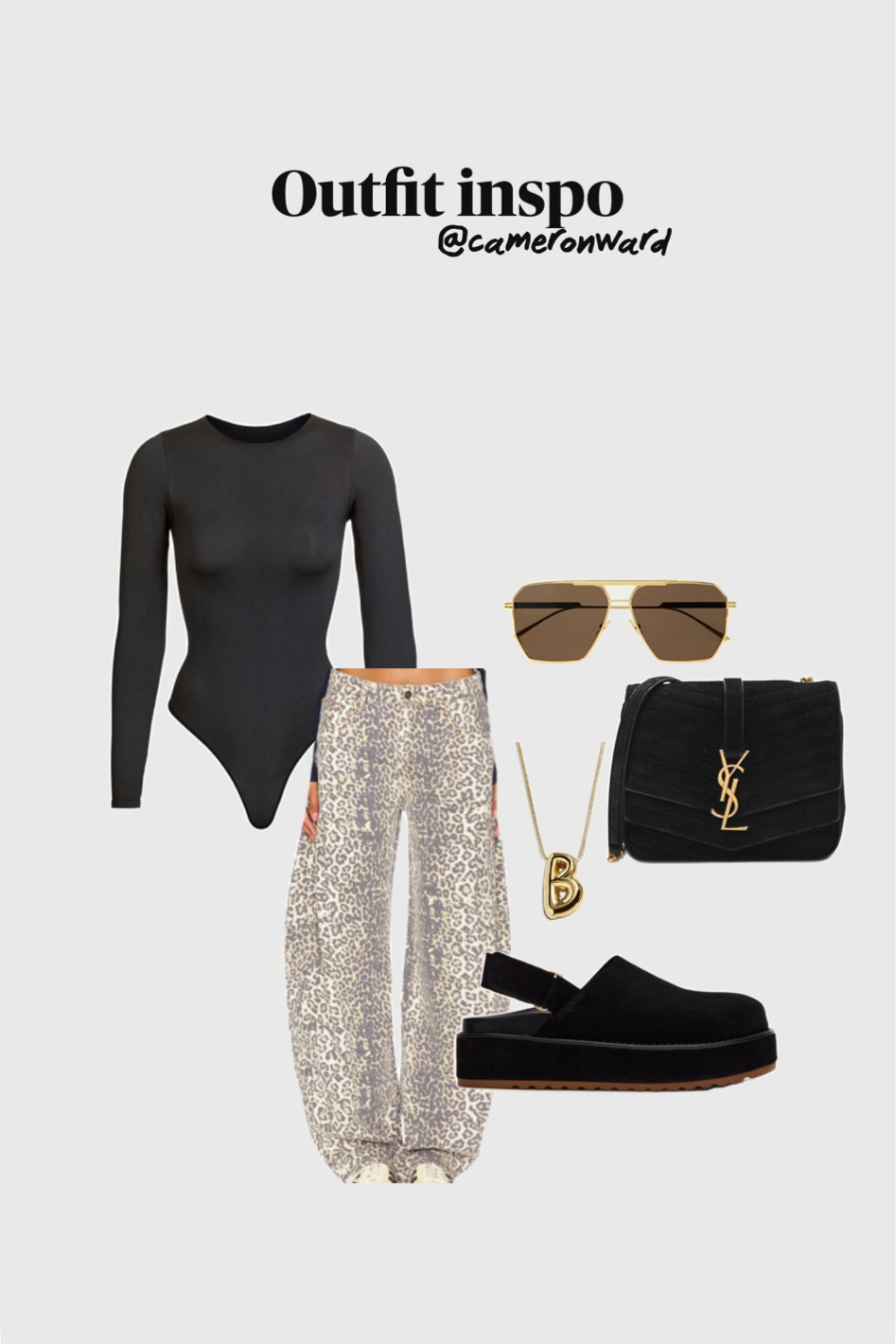 Barrel jeans, fall outfit, Steve Madden clog, initial necklace, black bodysuit, cheetah print jeans 

#LTKFindsUnder50 #LTKStyleTip #LTKFindsUnder100