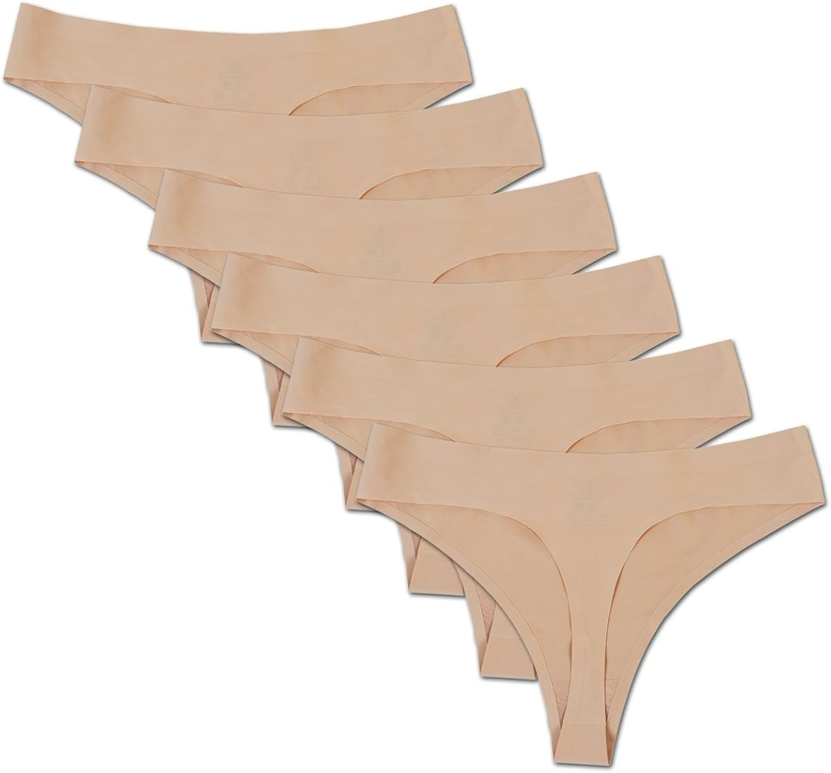 Bolivelan Womens Mid-Rise Seamless Thongs Comfy Underwear G-Strings Panties | Amazon (US)