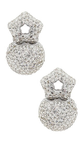 Star Flower Hinge Earrings in Crystal | Revolve Clothing (Global)