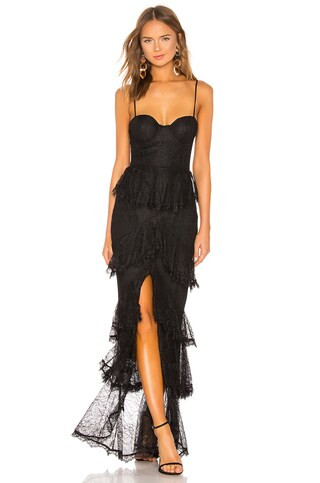 MAJORELLE Zelda Fitz Gown in Black from Revolve.com | Revolve Clothing (Global)