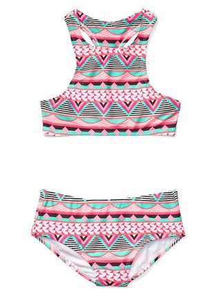 Gap Girls Geometric Racerback Swim Two Piece. Size L - New off white | Gap US