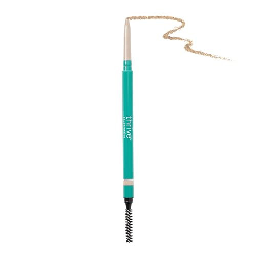 Thrive Causemetics Infinity Waterproof Eyebrow Pencil, Retractable Brow Pencil, Hyaluronic Acid, Shea Butter, Dual Ended Eyebrow Brush Spoolie, Fine Tip, Vegan, Cruelty Free, Christina (Light Blonde) | Amazon (US)