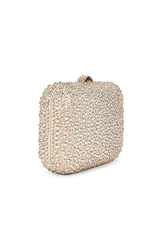 Casey Hot Fix Encrusted Clutch in Champagne | Revolve Clothing (Global)