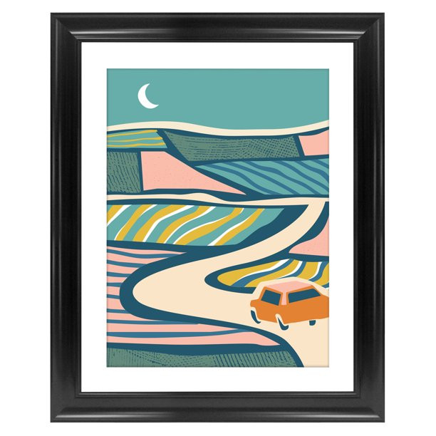 Mainstays 22x28 Matted to 18x24 Wide Poster and Picture Frame, Black - Walmart.com | Walmart (US)