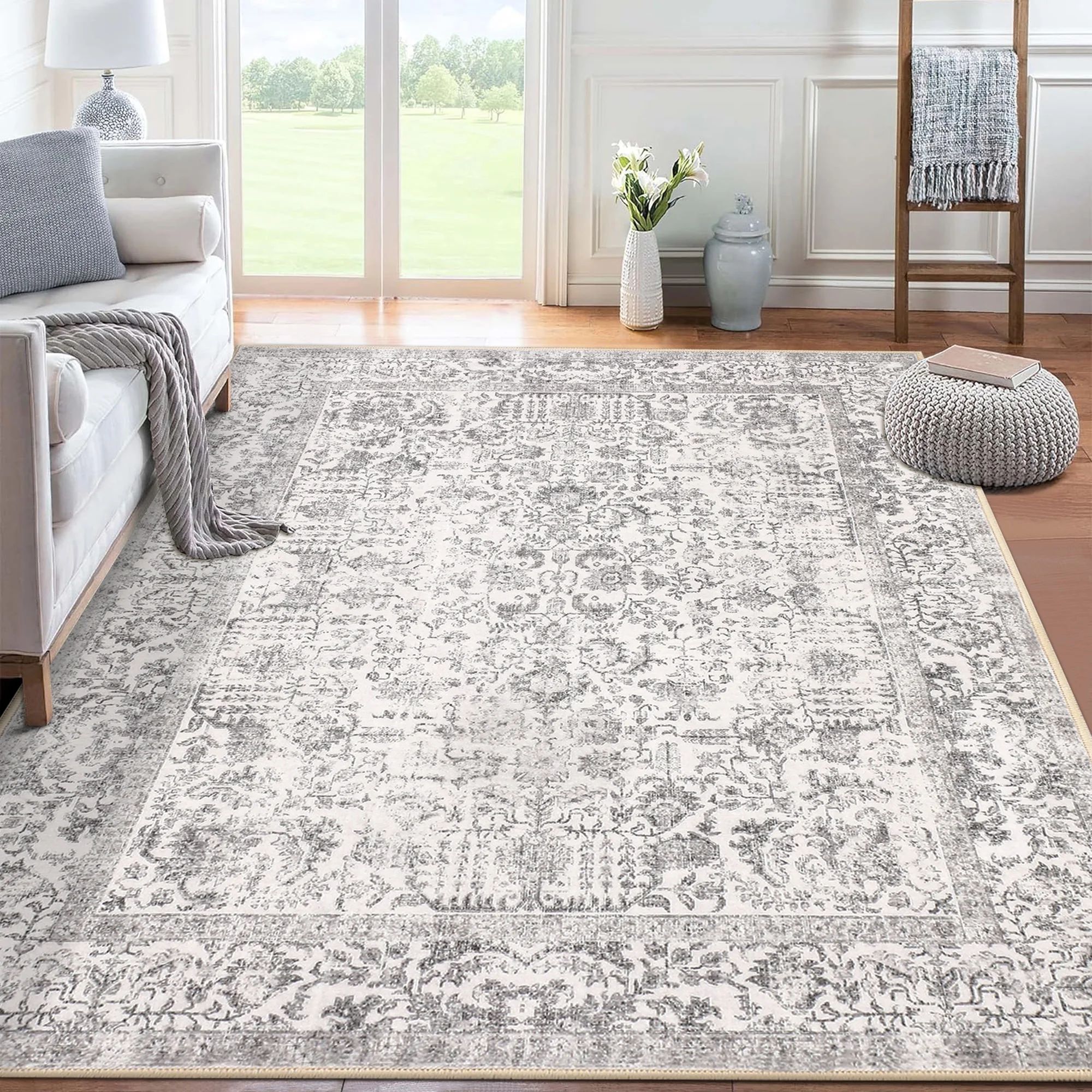 BERTHMEER 8'x10' Washable Large Area Rugs indoor Vintage Oriental Distressed Rugs Carpets for Liv... | Walmart (US)