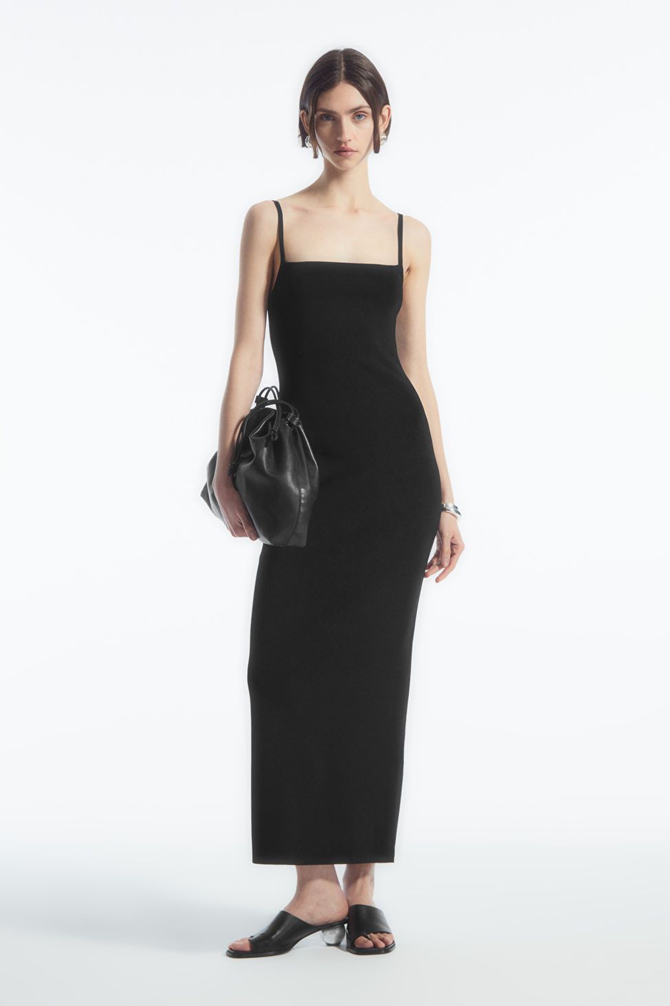 SQUARE-NECK KNITTED SLIP DRESS | COS UK