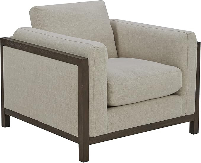 Amazon Brand – Stone & Beam Chesler Contemporary Living Room Accent Chair with Wood Trim, 39"W,... | Amazon (US)