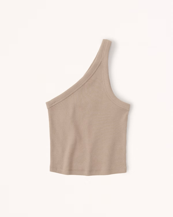 Women's Essential One-Shoulder Tank | Women's | Abercrombie.com | Abercrombie & Fitch (US)