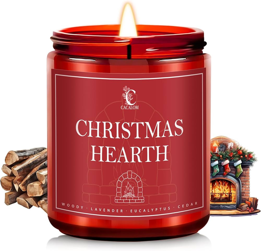 Christmas Candle, Christmas Hearth Scented Candles for Home, Winter Candles Soy Wax Candles for H... | Amazon (US)