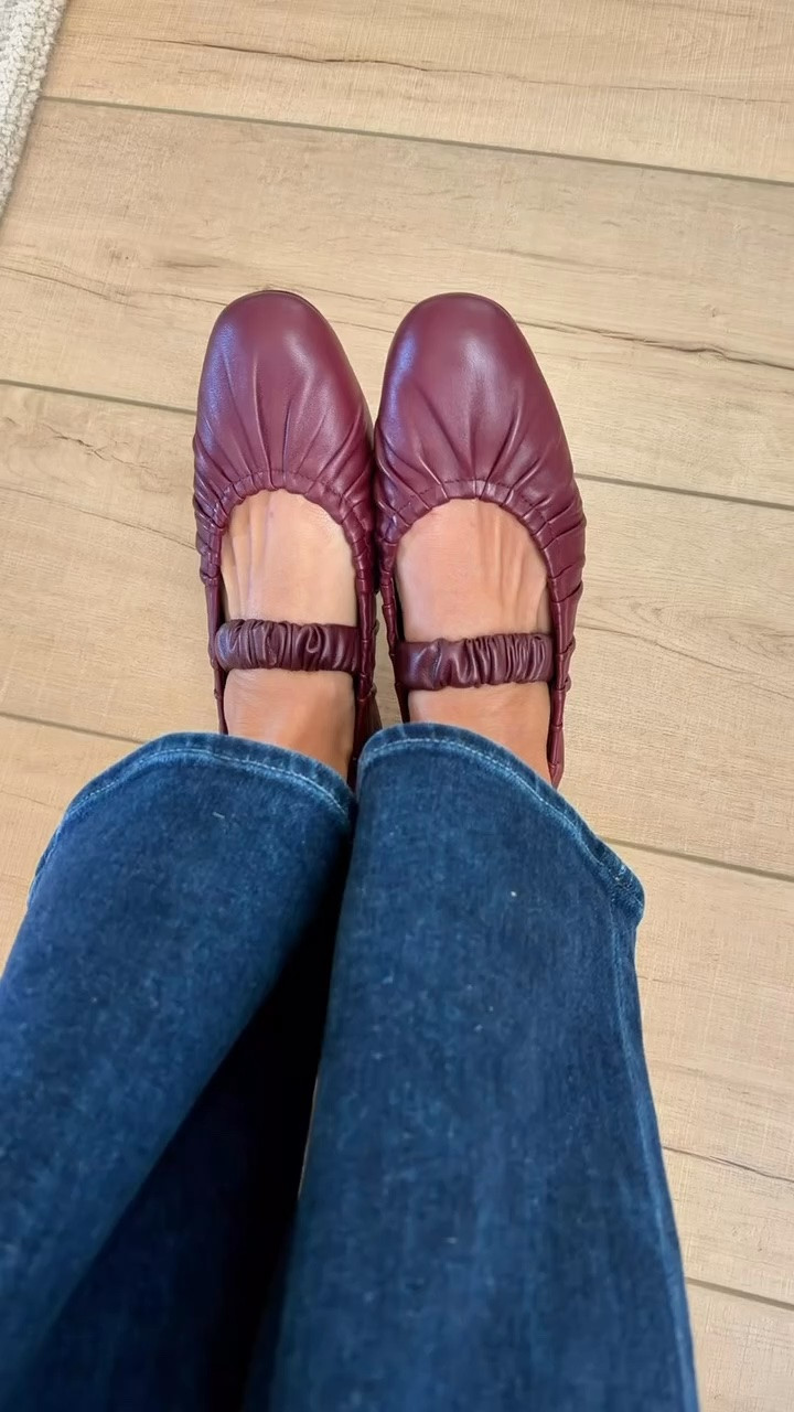 My elevated casual outfit of the day! Mom outfit. Fall style. Everyday outfit. Hair day is the best day. Fall outfit. Satin floral blouse in XXS petite. Paige Anessa wide leg jeans in 23 petite. Burgundy flats are TTS. Fall shoes. Business casual outfit.

#LTKgrwm #LTKootd #LTKPetite
