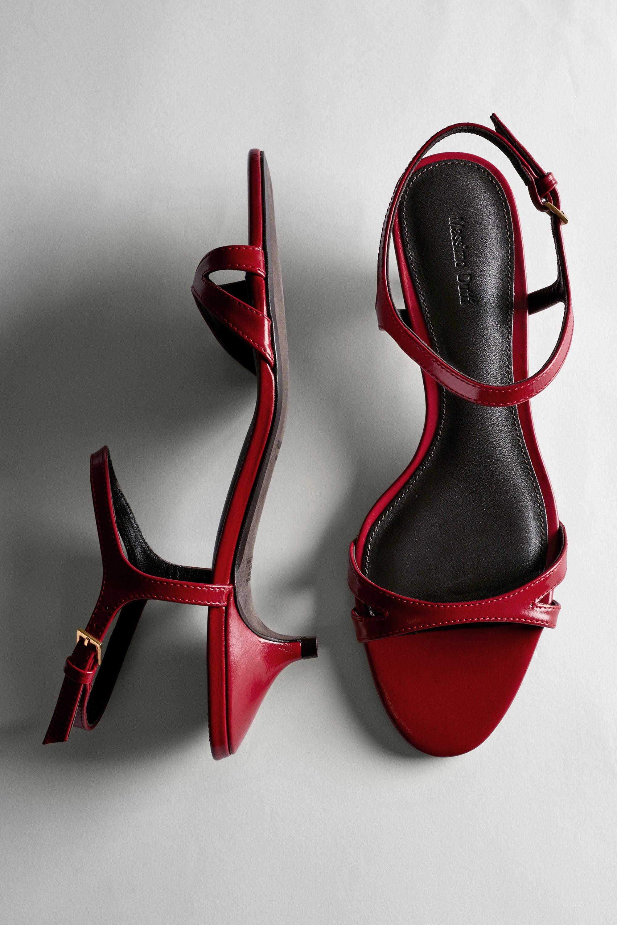 Low-heel leather sandal - MADE IN SPAIN | Massimo Dutti UK