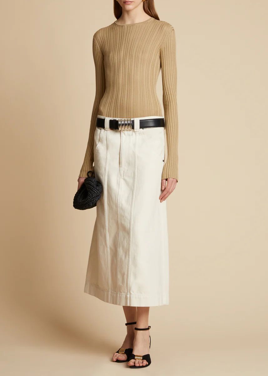 The Caroline Skirt in Ivory | Khaite