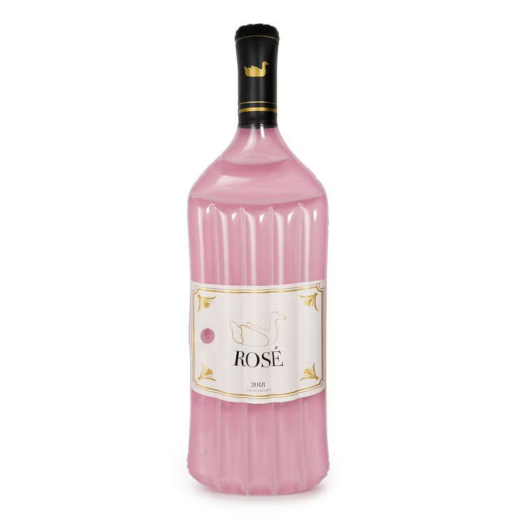 Swimline 90654 Giant 94" Inflatable Rosé Wine Bottle Swimming Pool Float, Lake Water Raft Lounge... | Target