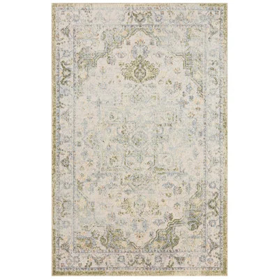 Haydel Machine Washable Area Rug in Blue | Wayfair North America