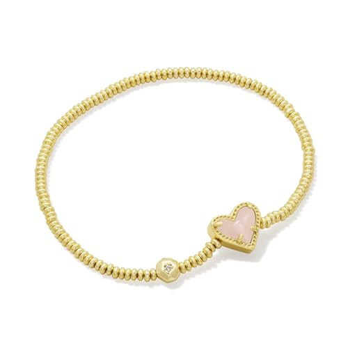 Kendra Scott Ari Heart Stretch Bracelet, 14k Gold Plated Brass, Drusy Quartz, Fashion Jewelry for Women | Amazon (US)