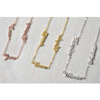 Personalized Sterling Silver Name Necklace Custom Multiple Names | Etsy (US)