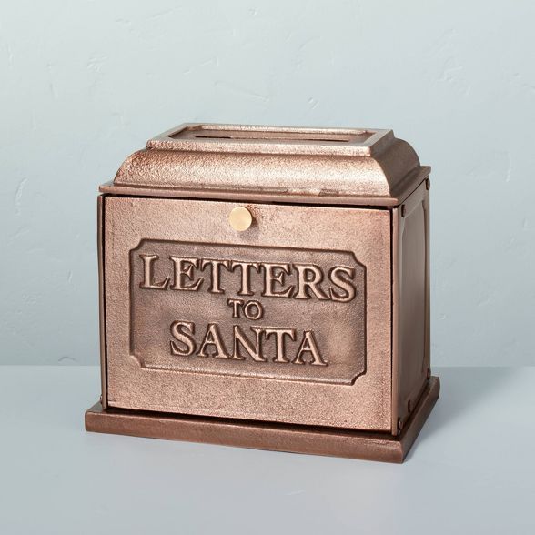 Metal Letters To Santa Mailbox Antique Copper - Hearth &#38; Hand&#8482; with Magnolia | Target
