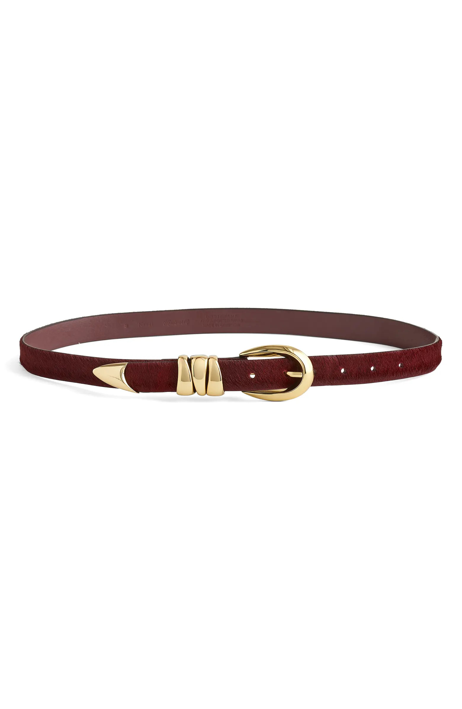 Madewell Triple Metal Keeper Genuine Haircalf Belt | Nordstrom | Nordstrom