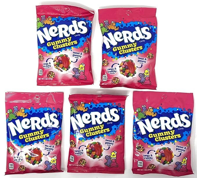 Nerds Gummy Clusters Candy 5oz (Pack of 5) With Magnet | Amazon (US)