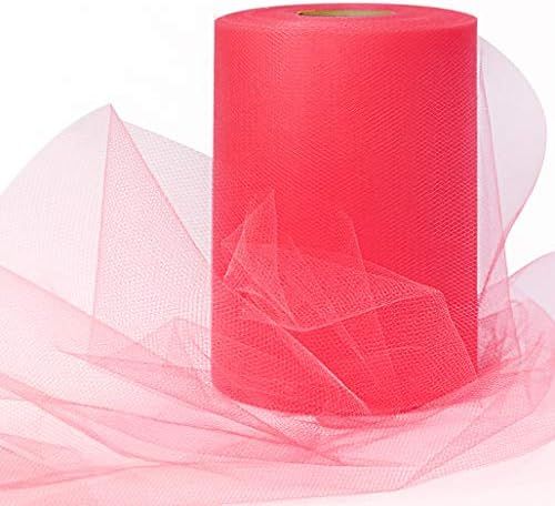 Expo International Decorative Matte Tulle Spool of 6 inch X 100 yards | Coral | Amazon (US)
