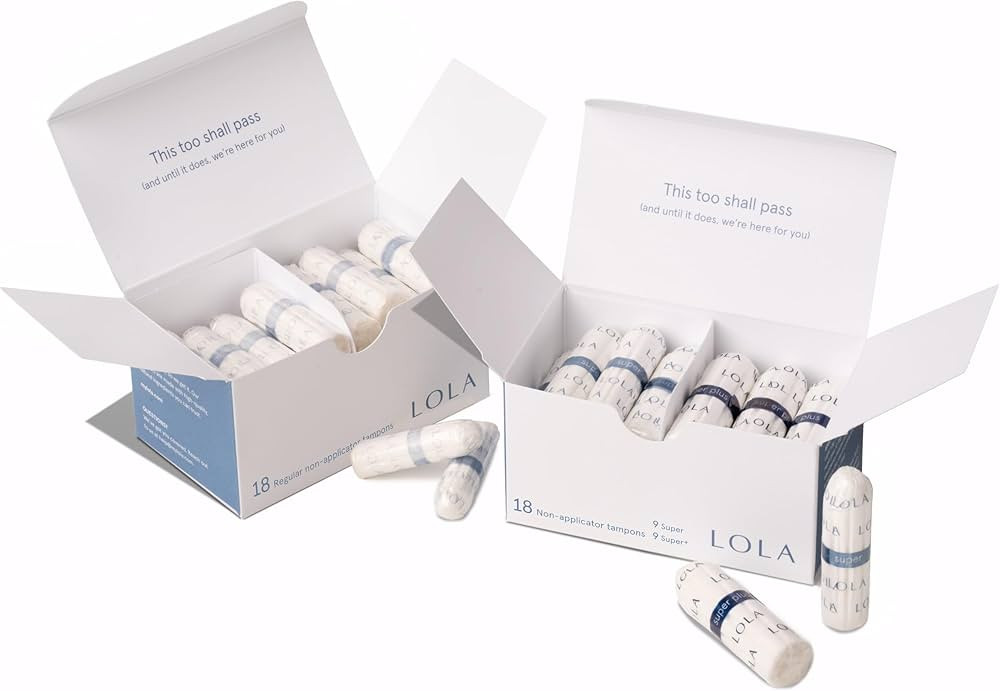 LOLA Non-Applicator Organic Cotton Tampons, 36 Count - 18 Regular, 9 Super, 9 Super+ Period Femin... | Amazon (US)