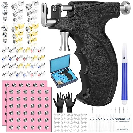 Professional Ear Piercing Gun, Reusable Ear Piercing Machine with Stainless Steel Piercing Studs,... | Amazon (US)