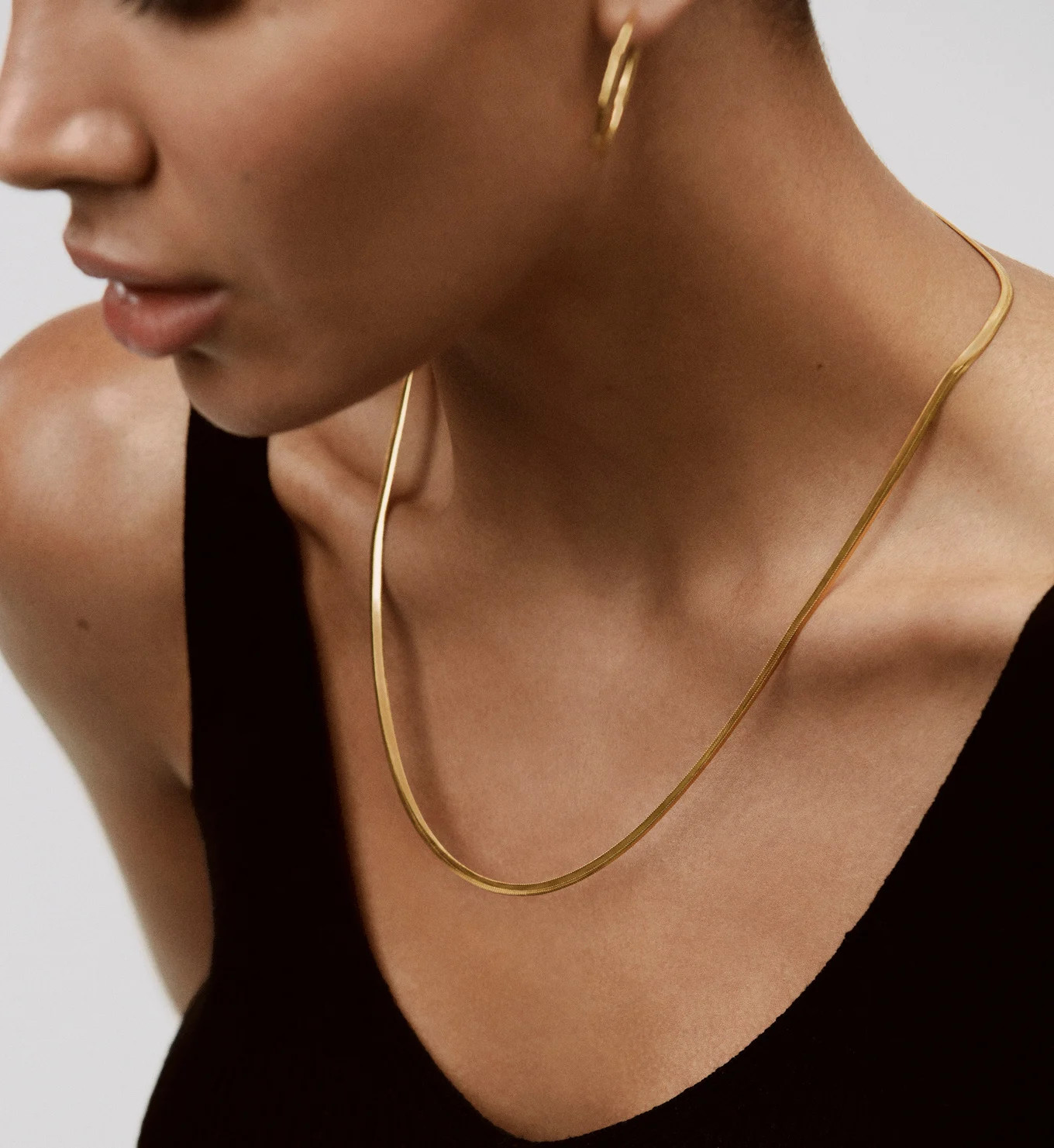 Snake Chain Necklace 50cm/20' | Monica Vinader (Global)