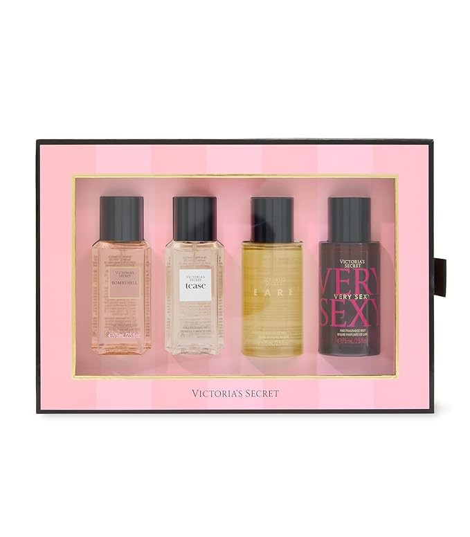 Victoria's Secret Fine Fragrance Mini Mist Gift Set, 4 Piece, Assorted Scents | Amazon (US)