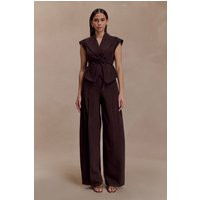 Beatrix High Rise Denim Jeans - Chocolate I MESHKI I Size 23 | MESHKI US