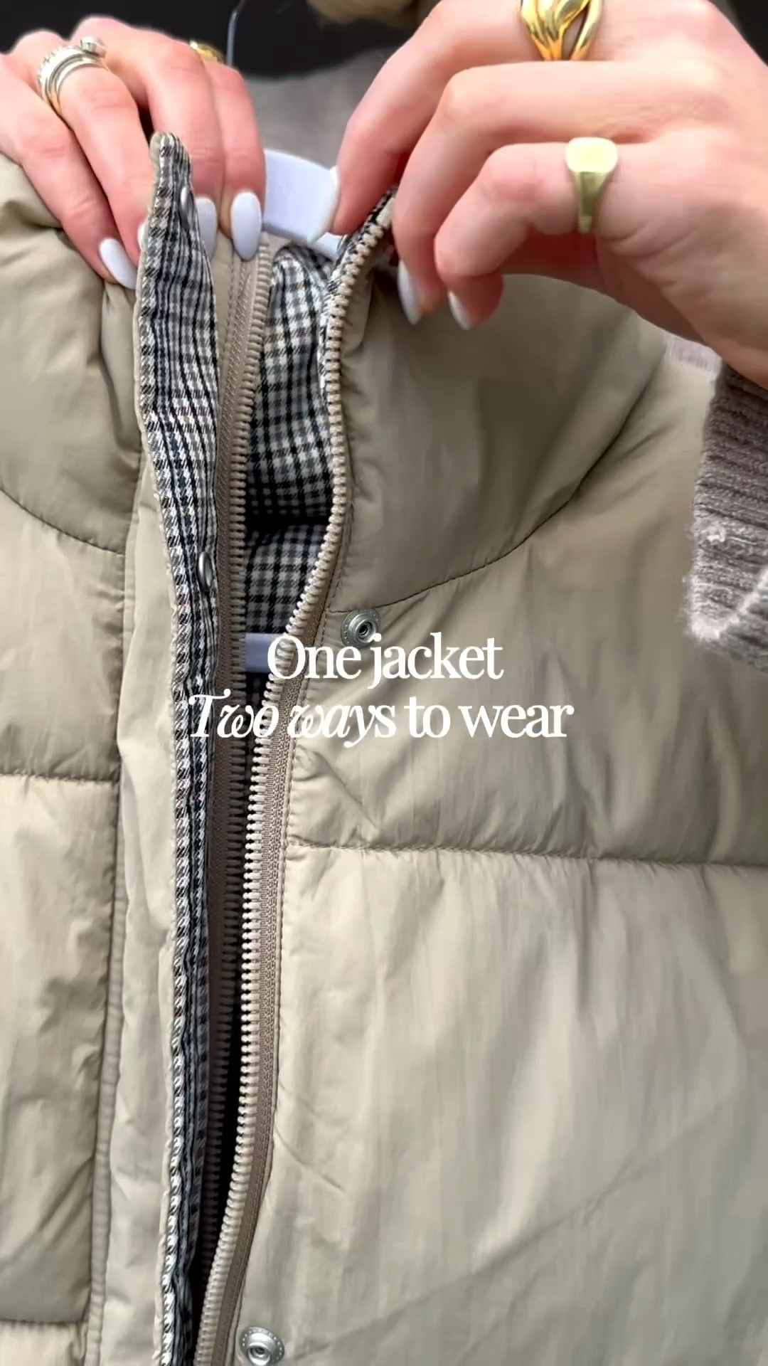 Puffer jacket
 Checked jacket
Reversible puffer jacket 
February outerwear 

#LTKstyletip #LTKspring #LTKwinter