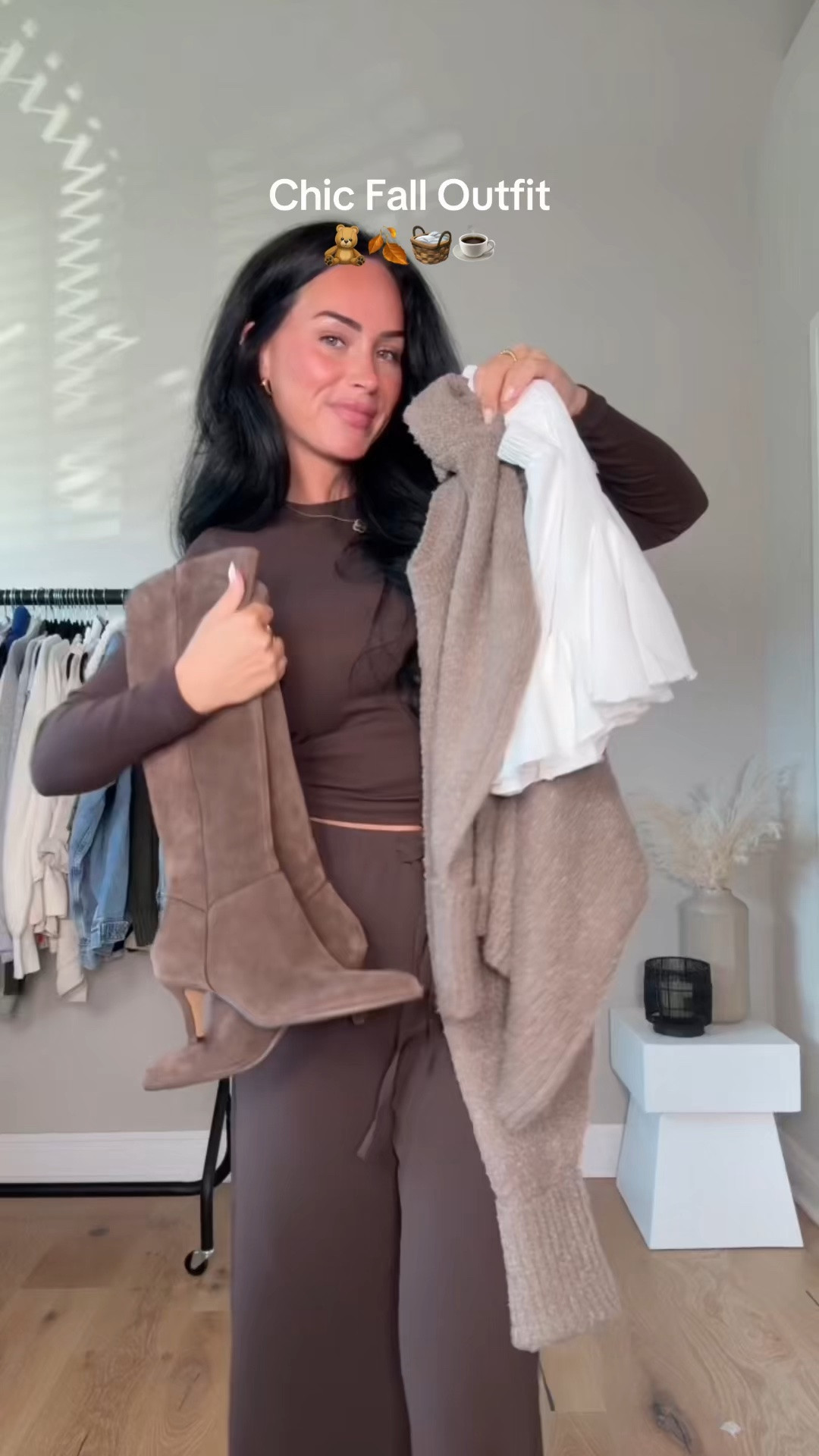 The fall outfits are starting, and I couldn't be more excited. 🤎 These are the kind of staple pieces you'll wear on repeat all season long. I'll have all the outfit details linked on my LTK if you want to recreate the look! ✨

My sizing: 5'7", 145 lbs, 32DD. I'm wearing a size small in everything. 

@Aritzia fall outfit, comfy chic outfit, Aritzia outfit, fall fashion, neutral outfit, cozy style, everyday outfit, casual fall look, outfit inspiration, fall wardrobe essentials.