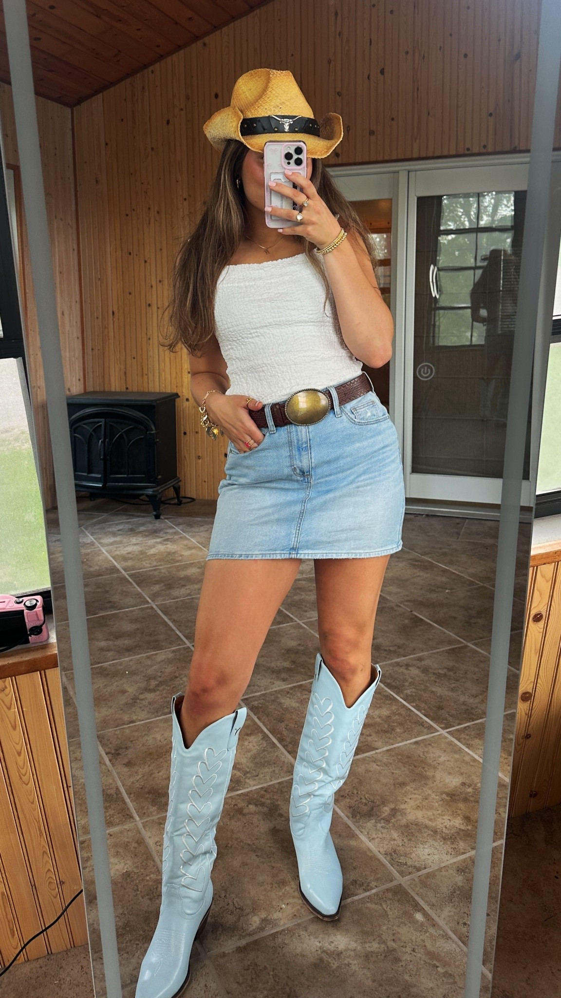 country concert outfit inspo !!  // trucker hat // cowgirl boots // red cowgirl boots // denim vest // western // western outfit // summer outfit // ootd // womens fashion // style // nashville outfit // festival outfit // spring outfit // denim // white denim skirt // country outfit // cowgirl boots outfit // blue cowgirl boots // denim skirt // cowgirl hat // ootd // 

#LTKStyleTip #LTKFindsUnder50

#LTKFindsUnder50 #LTKStyleTip