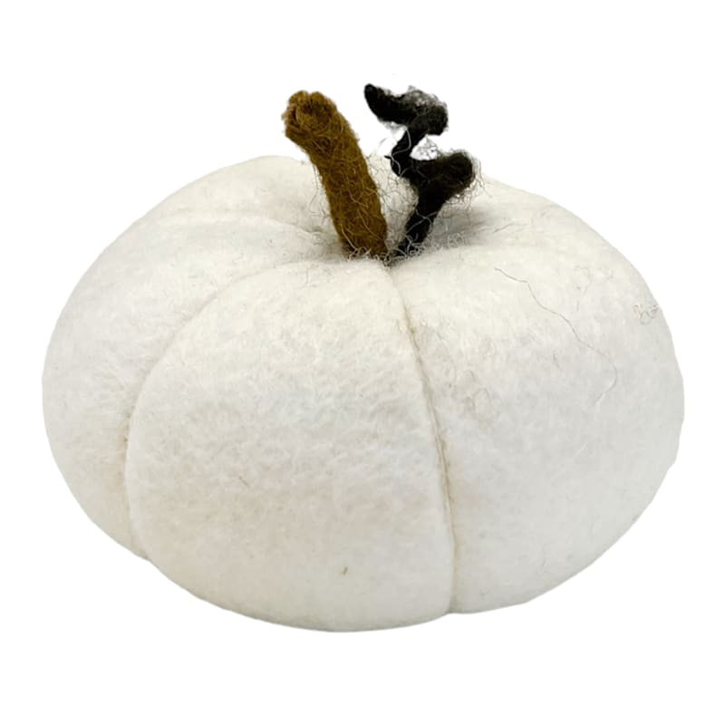 White Felt Pumpkin, 3" | At Home