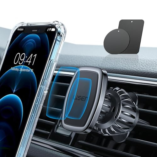 LISEN Magnetic Phone Holder for Car, Upgraded Clip + Ultra 6 Strong Magnets, Phone Magnets for Back of Cell Phone, Soporte de Telefono para carro, Gifts for Women Men, Car Accessories | Amazon (US)