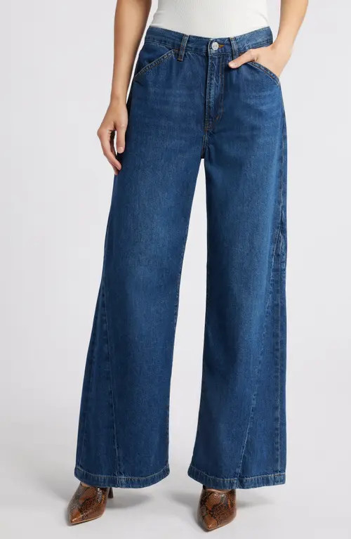 FRAME Le Baggy Palazzo Wide Leg Jeans in Bryce at Nordstrom, Size 31 | Nordstrom