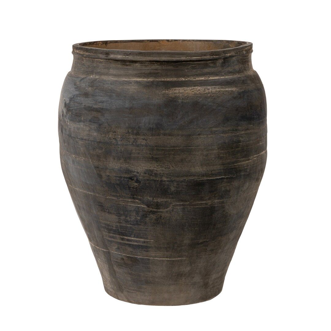 Extra Large Vintage Clay Pot, Vintage Pot, Tan Clay Oil Jar, Black Vintage Pot, Antique Clay Pot,... | Etsy (US)