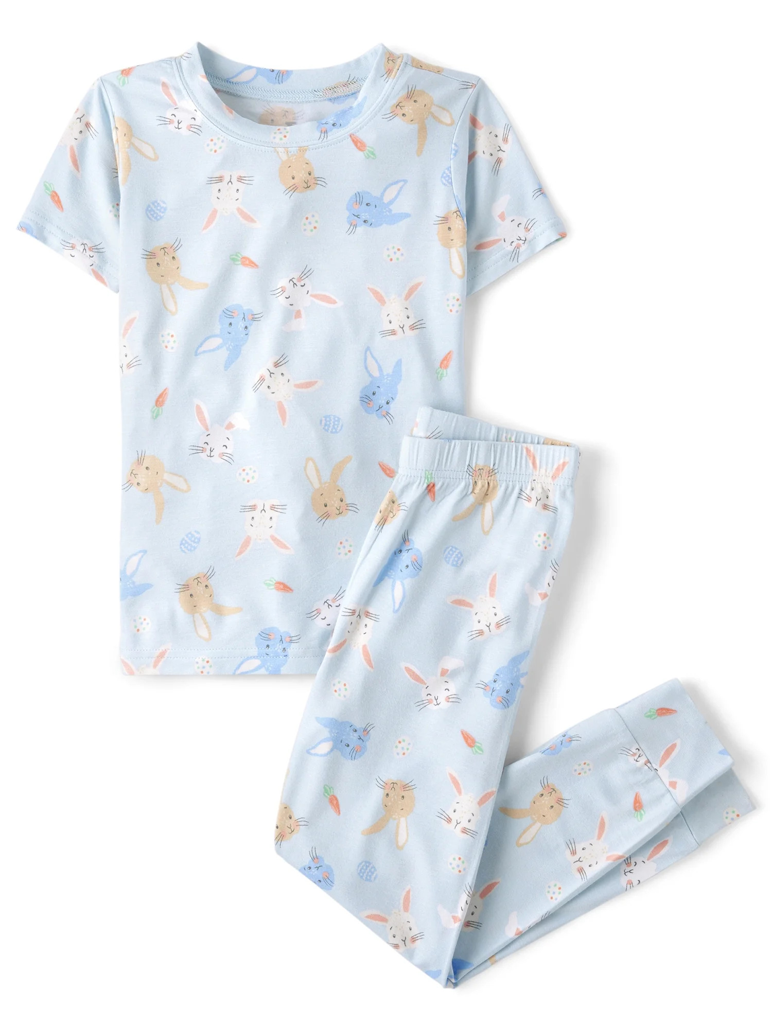 The Children's Place Boys Short Sleeve Snug Fit Easter Print Cotton Pajamas, Sizes 4-16 | Walmart (US)