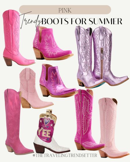 Pink cowgirl boots for Summer, pink cowgirl, boots cute boots, tall boots, short boots, booties, summer boots, Nashville, boots, western fashion, outfit idea out of style area, Lane, boots dressy boots, boots, coral boots, leather boots, country concert, outfit, idea, music festival 

#LTKSeasonal #LTKShoeCrush #LTKFestival