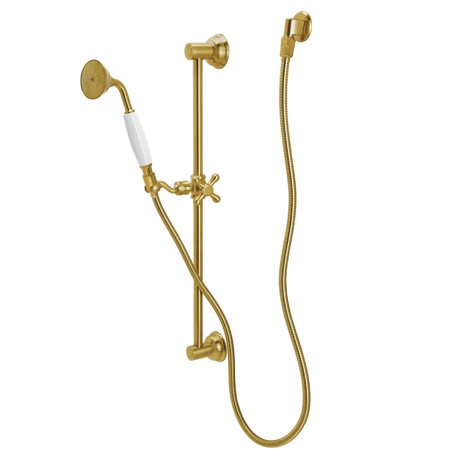 Kingston Brass Made to Match Shower System with Slide/Grab Bar and Hand Shower KAK3527W7 | Wayfair North America