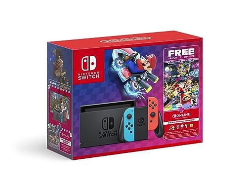 Nintendo Switch™ Mario Kart™ 8 Deluxe Bundle (Full Game Download + 3 Mo. Nintendo Switch Online Membership Included) | Amazon (US)