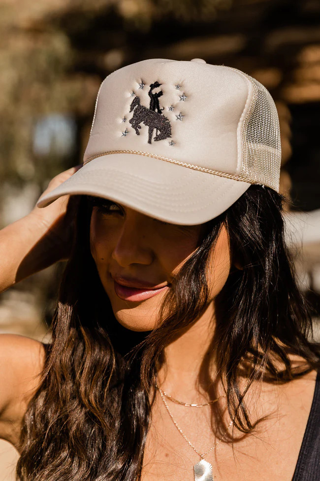 Cowboy Horse Star Tan Hat | Pink Lily