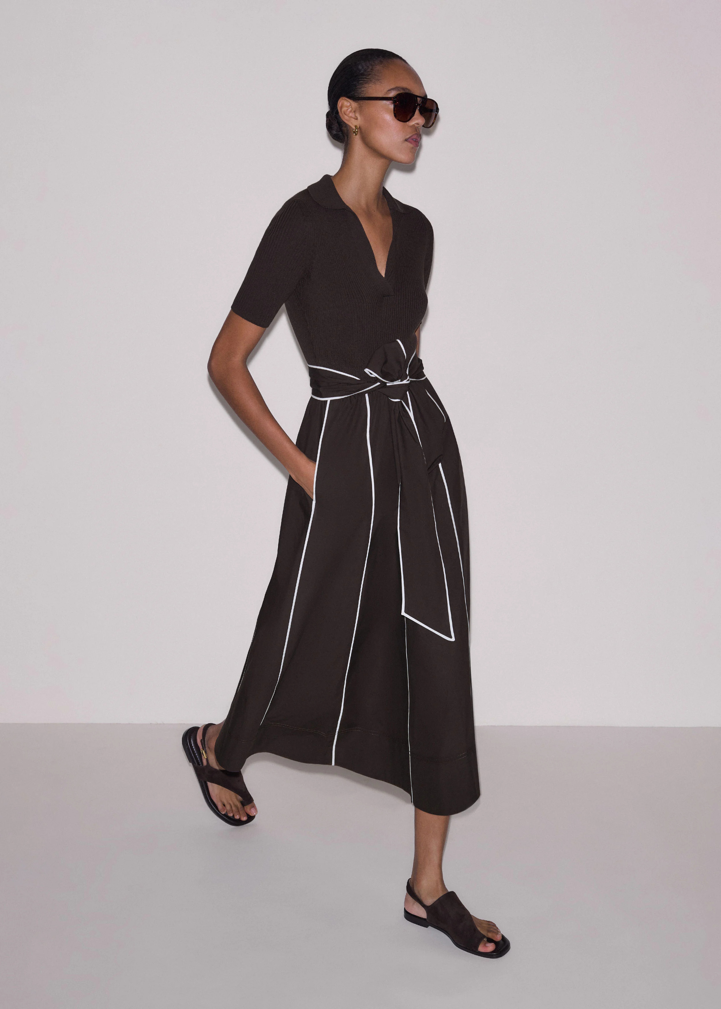 Mixed Media Midi Dress | ME+EM Global (Excluding US)