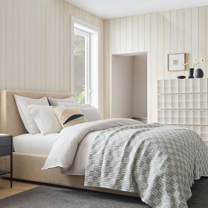 Organic Washed Cotton Percale Duvet Cover & Shams | West Elm (US)