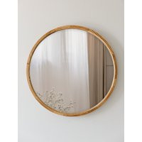 Round Mirror Decor in A Minimalist Style.wall Mirror, Peruvian Mirror, Natural Rustic Framemirror Wa | Etsy (US)