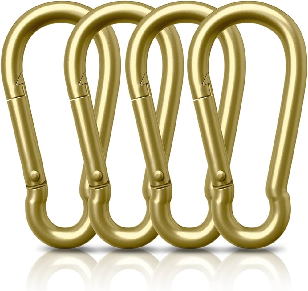 AUTMATCH Carabiner Clips, 3" Spring Snap Hook Caribeener Clips Buckle Heavy Duty Locking Carabine... | Amazon (US)