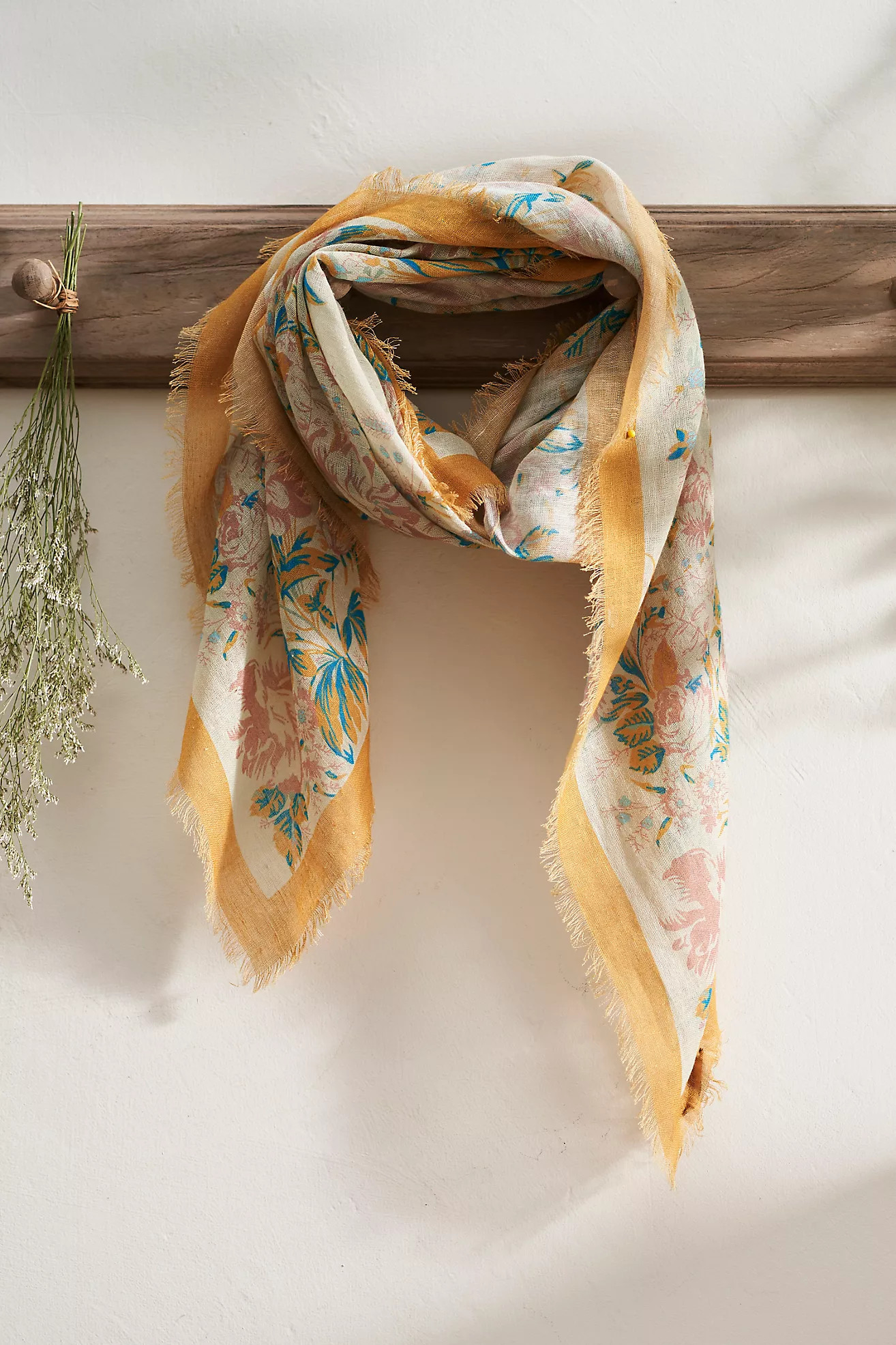 Frayed Floral Scarf | Anthropologie (US)
