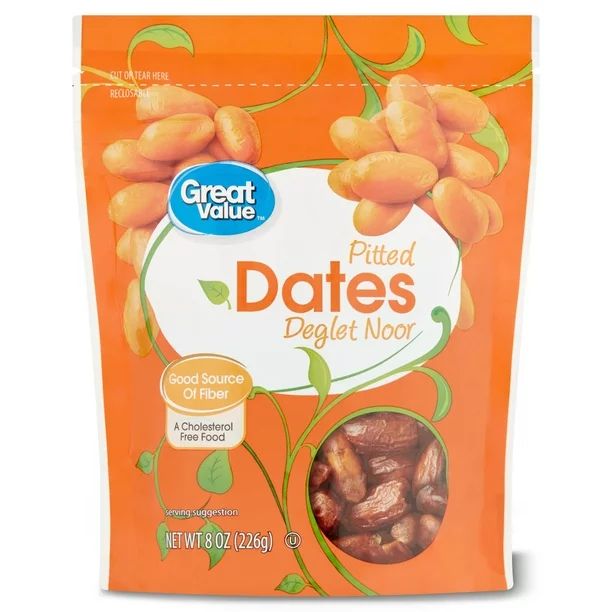 Great Value Pitted Deglet Noor Dates, 8 oz - Walmart.com | Walmart (US)