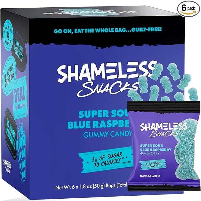Shameless Snacks - Healthy Low Calorie Snacks, Low Carb Keto Gummies (Gluten Free Candy) - 6 Pack... | Amazon (US)