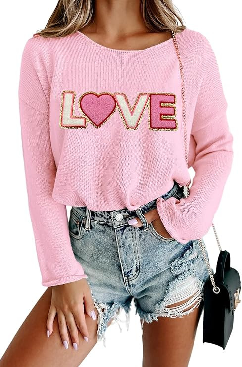 Women Merry Christmas Sweater Long Sleeve Xmas Knitted Top Funny Holiday Graphic Pullover Tops 20... | Amazon (US)