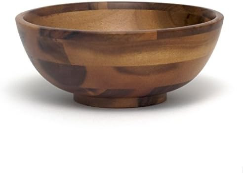 Lipper International Acacia Footed Round Flared Serving Bowl for Fruits or Salads, Small, 7" Diam... | Amazon (US)